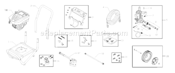 Part Location Diagram of 201366GS Briggs and Stratton Assembly, Base